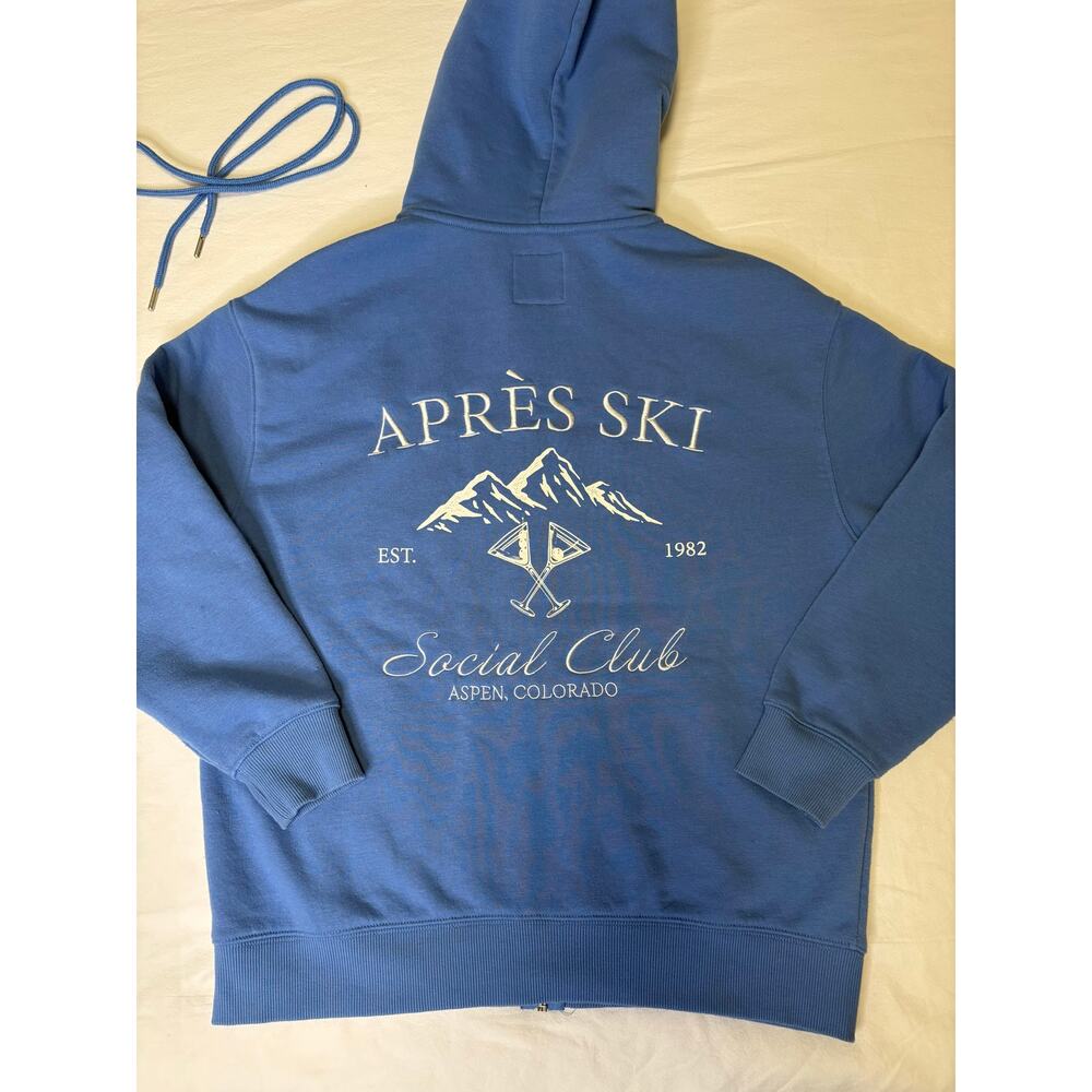 Après Ski - Aspen Colorado - Blue Hoodie - Size SMALL